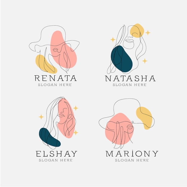 Lady girl minimalist logo