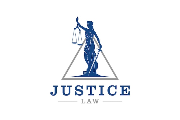 Lady justice logo design justitia goddess silhouette icon symbol law legal illustration