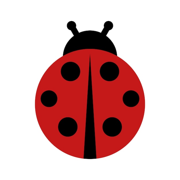 Ladybug icon isolated on white background