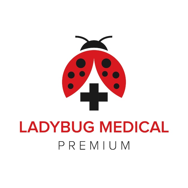 ladybug medical logo icon vector template