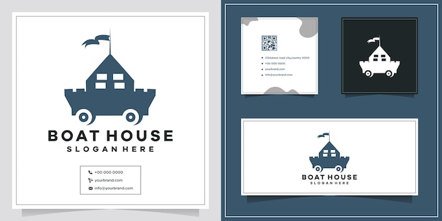 Lake house logo inspiration design, templates and business cards