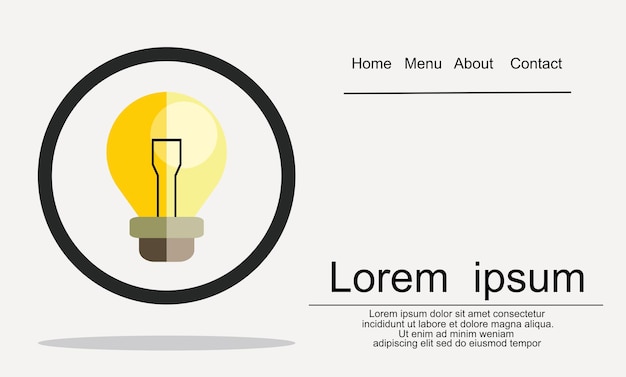 lamp, idea vector icon