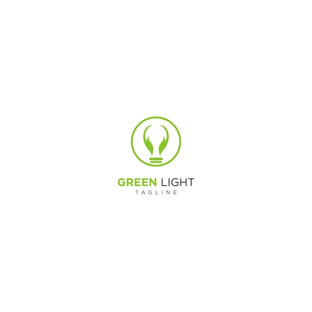 Lamp leaf logo icon design template vector illustration