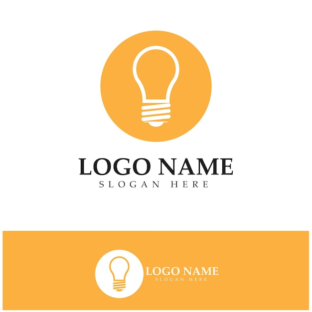 Lamp logo design icon vector