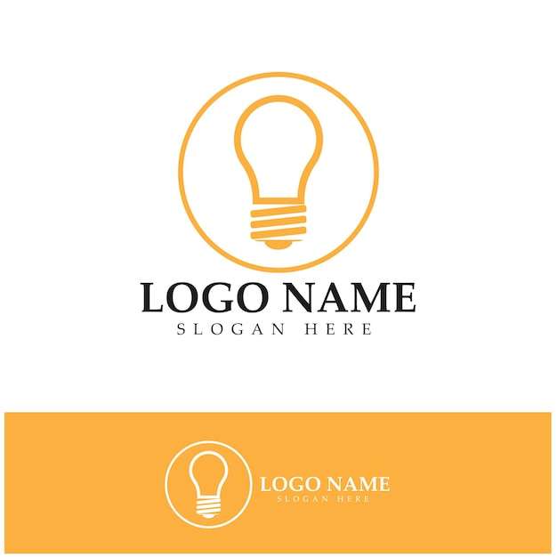 Lamp logo design icon vector