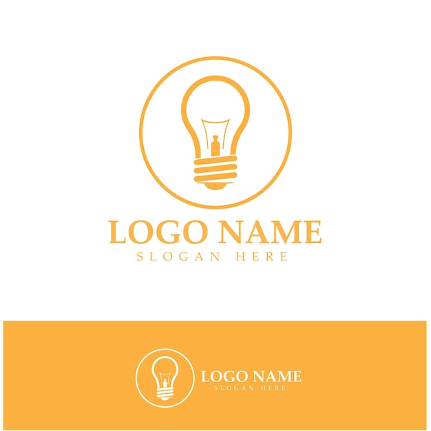 Lamp logo design icon vector