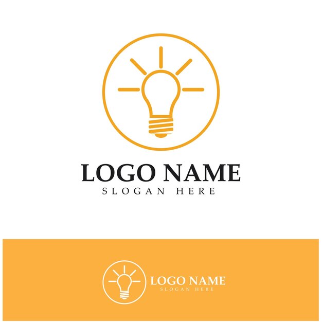 Lamp logo design icon vector