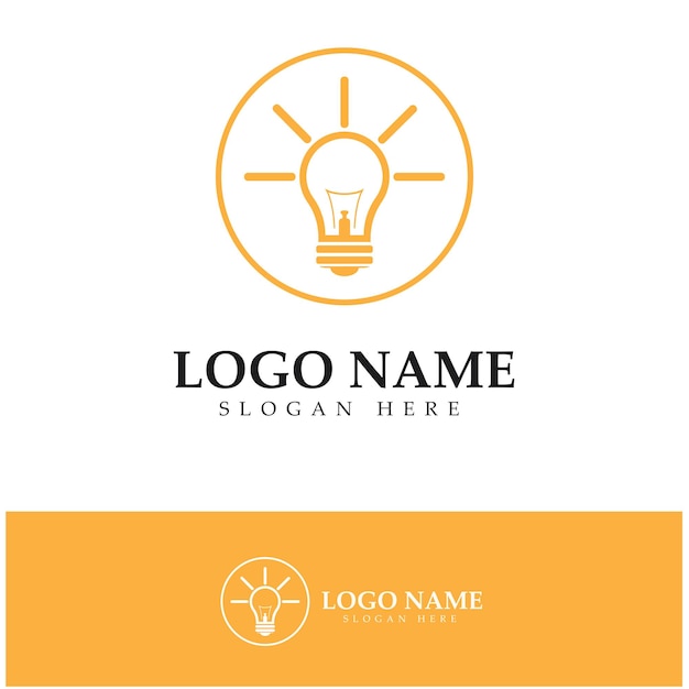 Lamp logo design icon vector