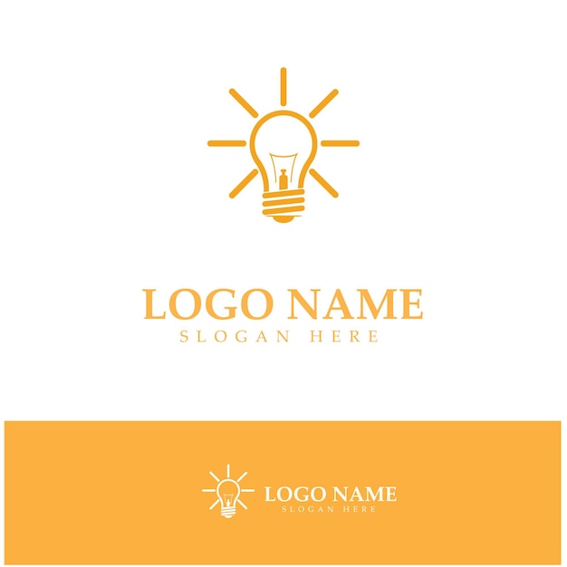 Lamp logo design icon vector