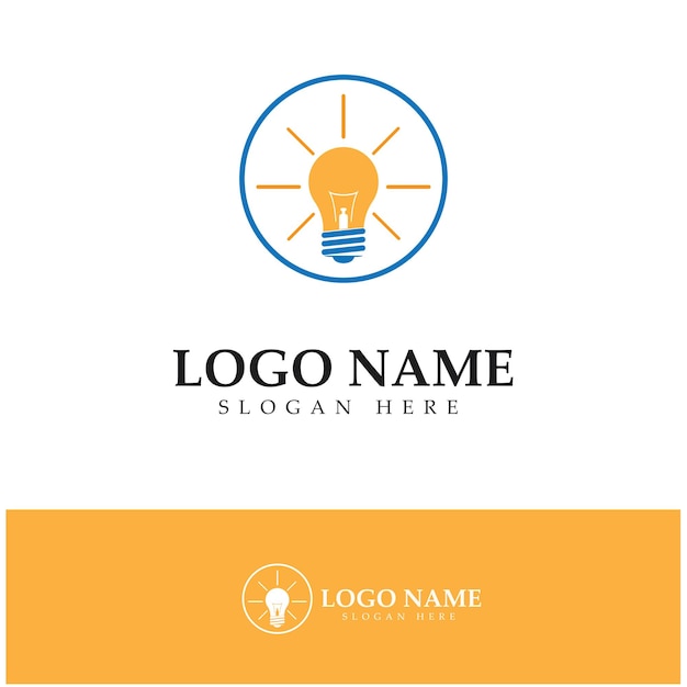 Lamp logo design icon vector