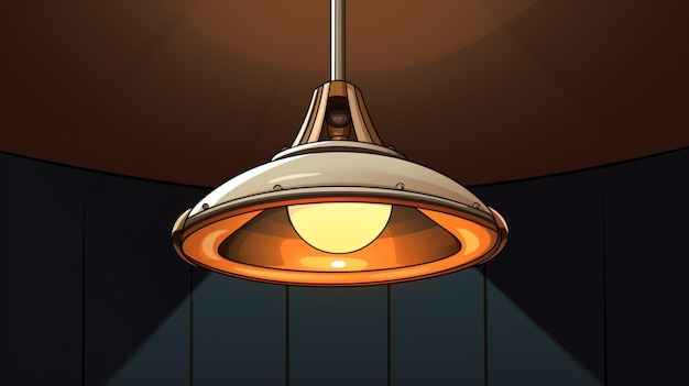 Vector a lamp with a lamp shade that saysthe lighton it