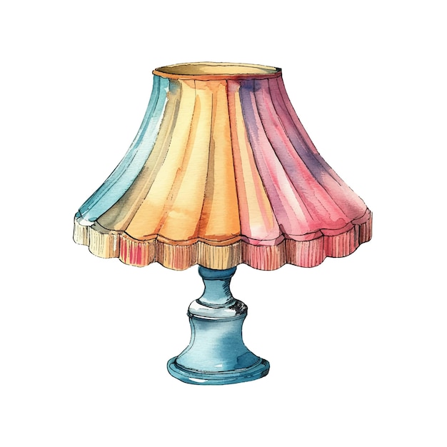 lampshade vector illustration in watercolor style