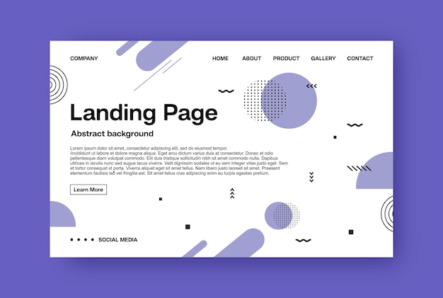 Landing page abstract background design