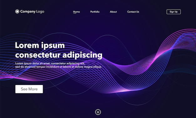 Landing Page. Abstract template for websites.