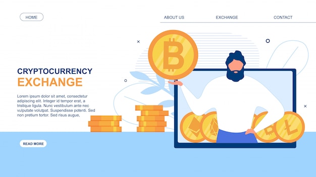 Landing Page Advertise Cryptocurrency Exchange App