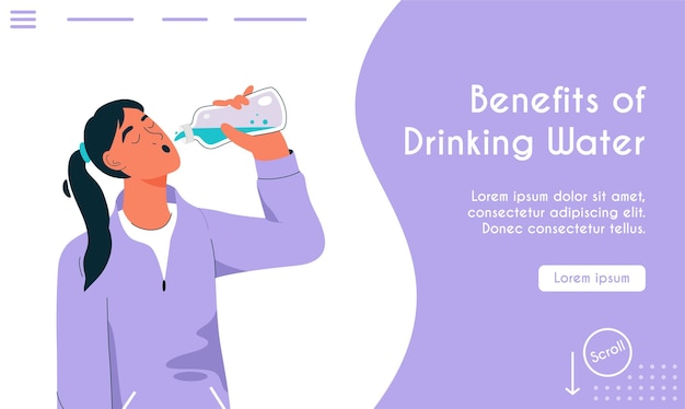 landing page of Benefits of Drinking Water concept