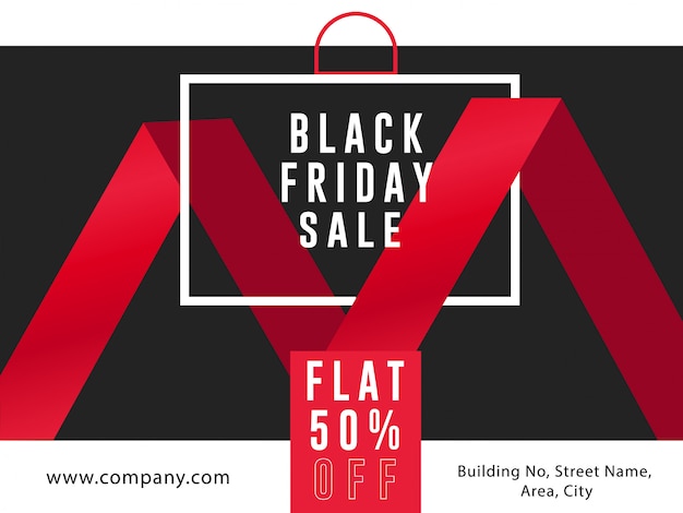 Landing Page Black Friday Sale Ad Banner Flyer Template