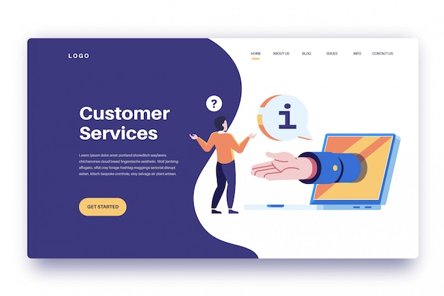 Landing Page Customer Services