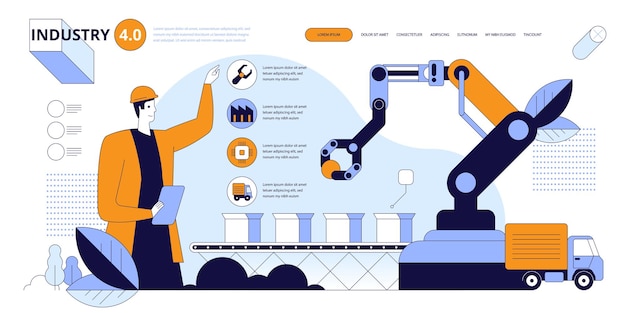 Landing page design of Smart industry 40 for web