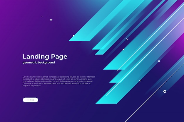 Landing page geometric background