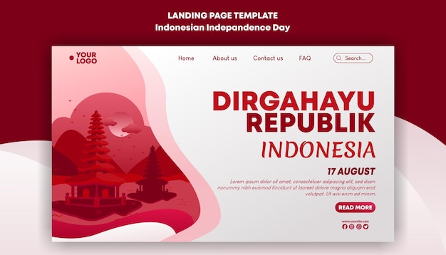 Landing Page Indonesia independence day