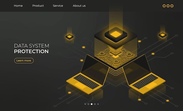 landing page isometric data system protection