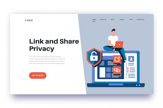 Landing Page Link And Share Privacy