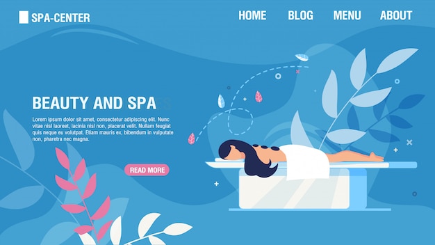 Landing Page Offering Beauty and Spa Services web template