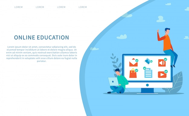 Landing Page Offering Online Education