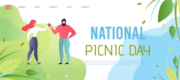 Landing Page Offering Rest on National Picnic Day.