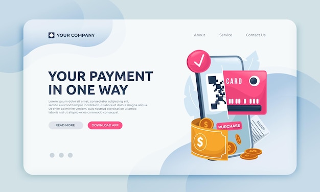 Landing Page Payment App Website Template