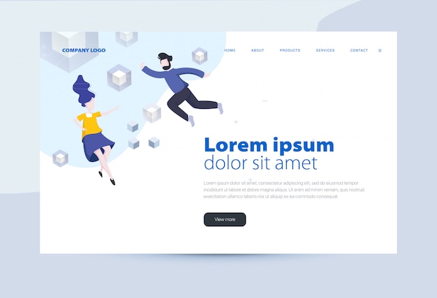 Landing page template company