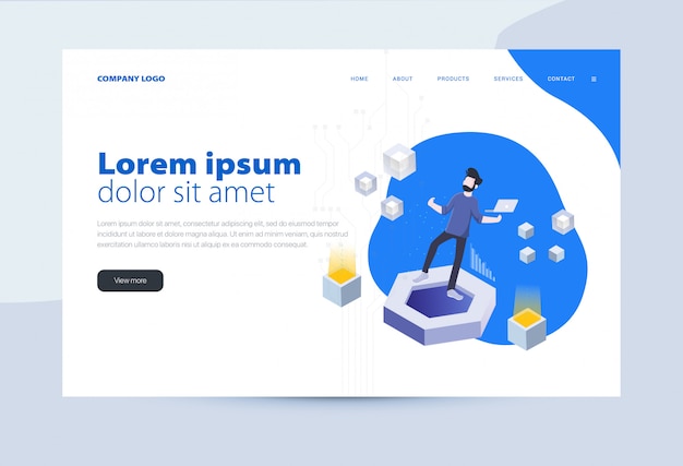 Landing page template company