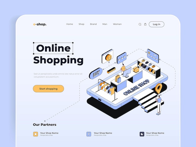 Landing Page Template Online Shopping