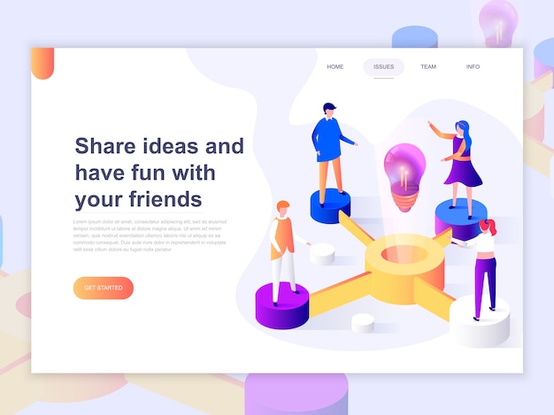 Landing page template of relationship