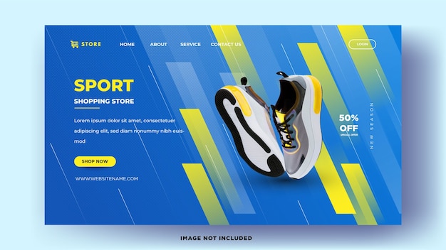 Landing Page Template. Sport Shopping Store.