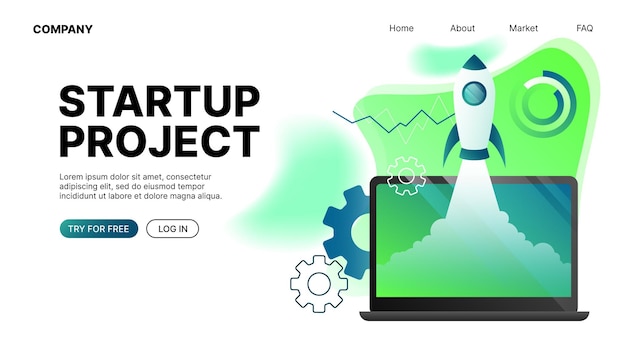 Landing Page Template for Startup Project Website