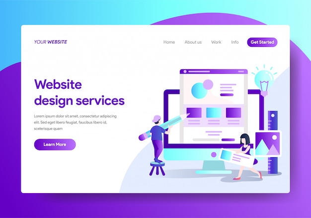 Landing page template of Website Design Services