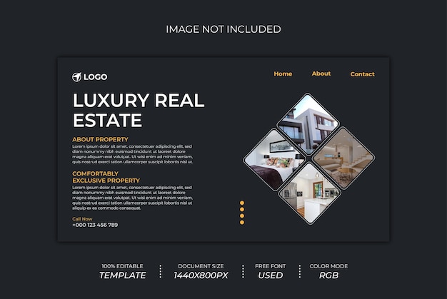 Vector landing page template