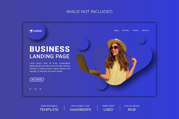 Vector landing page template