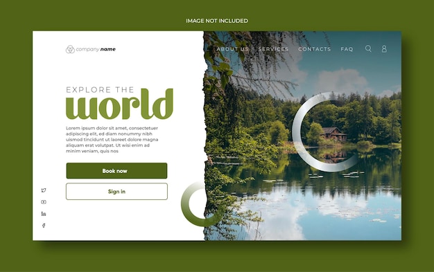 Landing page travel holidays