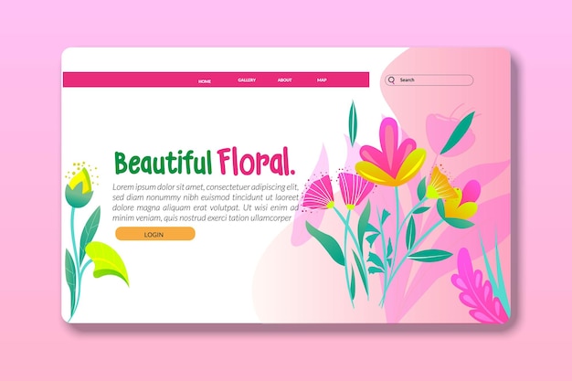 Landing page or web page design templates for cosmetics body care website development