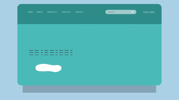 Vector landing page website flat template illustration