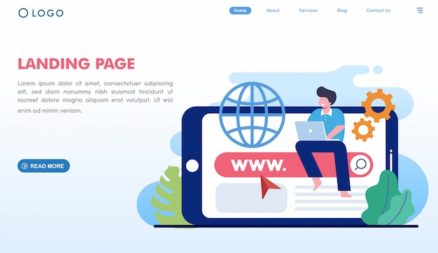 Landing page website 