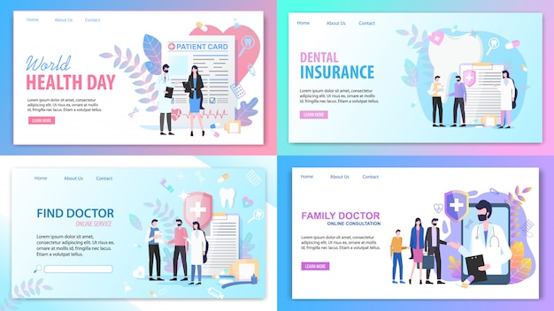 Landing pages. Online Consultation Family Find Doctor Service