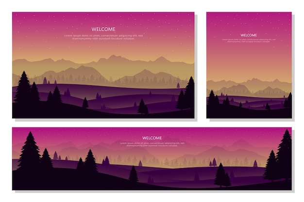 Landscape  Banner Set