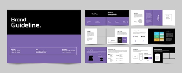 Vector landscape brand guidelines design template