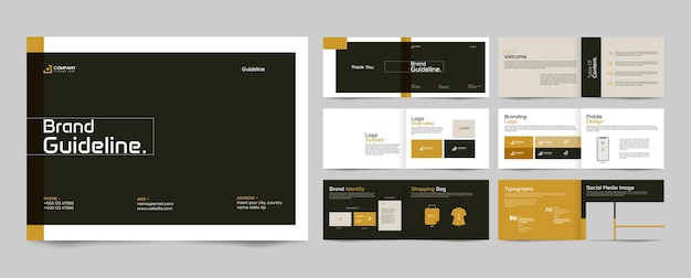 Vector landscape brand guidelines design template