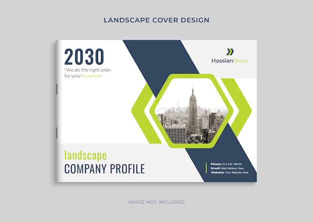 Landscape business corporate book cover design template