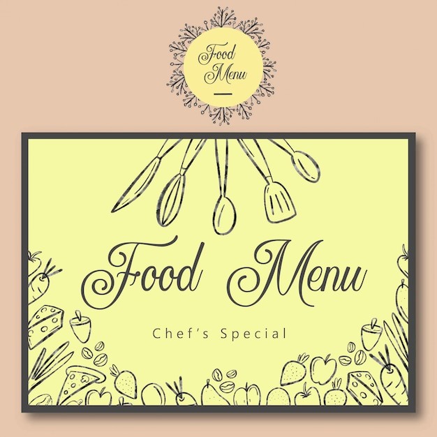 landscape food menu template